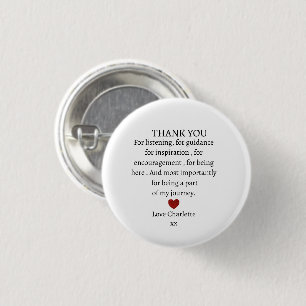 süße personalisierte Dankeschön-Liebe Button