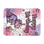 Süße personalisierte Dinosaurier-Geburtstagsfeier  Magnet (Horizontal)