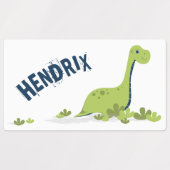 Süße personalisierte Dinosaurier-Schule Etiketten (Design 2)