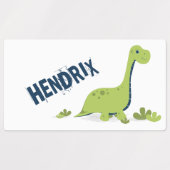 Süße personalisierte Dinosaurier-Schule Etiketten (Design 1)