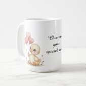 Süße personalisierte Entchen-Tasse Kaffeetasse (Vorderseite Links)