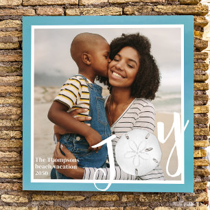 Süße personalisierte Familienfoto-Freude Fotodruck