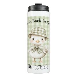 Süße personalisierte Gänse-Lehrer-Tumbler Thermosbecher
