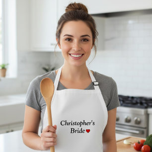 Süße Personalisierte Hochzeit Braut- Schürze