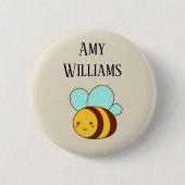 Süße personalisierte Hummel Button (Vorderseite)