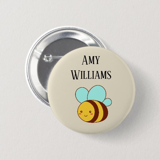 Süße personalisierte Hummel Button (Vorne & Hinten)
