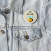 Süße personalisierte Hummel Button (Beispiel)