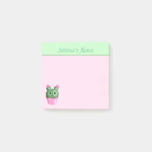 Süße personalisierte Kaktus-Sukkulenten-Pflanzenli Post-it Klebezettel