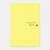 Süße personalisierte linierte einfache moderne gel post-it klebezettel (Vorderseite)