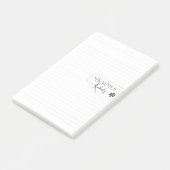 Süße personalisierte linierte einfache moderne Wei Post-it Klebezettel (angewinkelt)