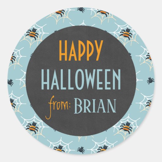 Süße personalisierte Sticker für Halloween (Vorderseite)