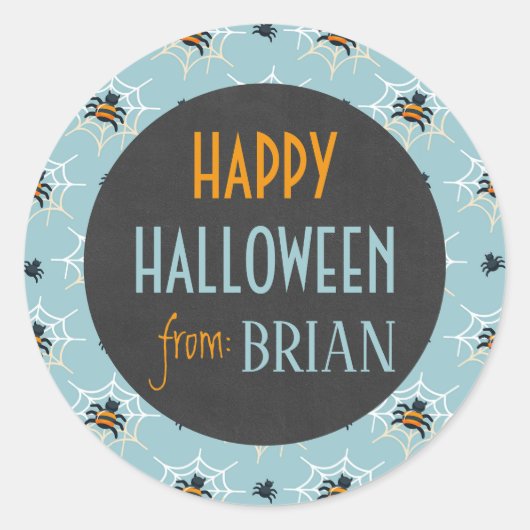 Süße personalisierte Sticker für Halloween (Vorderseite)