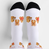 Süße personalisierte Wasserfarbe Capybara Socken (Oben)