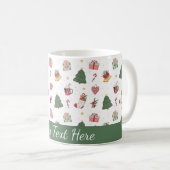 Süße personalisierte Weihnachtsbaum-Tasse Kaffeetasse (VorderseiteRechts)