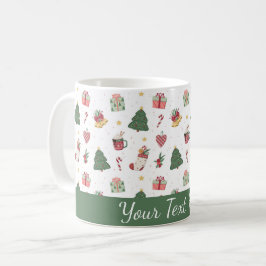 Süße personalisierte Weihnachtsbaum-Tasse Kaffeetasse
