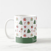 Süße personalisierte Weihnachtsbaum-Tasse Kaffeetasse (Links)