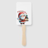Süße personalisierte Weihnachtskatze Fächer (Rückseite)