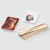Süße personalisierte Weihnachtskatze Fächer (Non-assembled)