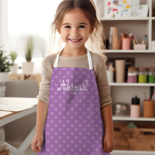 Süße persönliche Lavendel-Polka-Punkt-Muster Schürze
