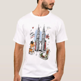 Süße Petronas-Türme Kuala Lumpur Doodle-Kunst T-Shirt