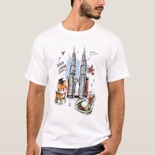 Süße Petronas-Türme Kuala Lumpur Doodle-Kunst T-Shirt