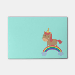 Süße Pferd-Träume, ein Einhorn zu sein Humor Post-it Klebezettel