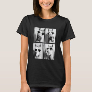 Süße Pferde mit Herz Sonnenbrille Lustig Valentins T-Shirt