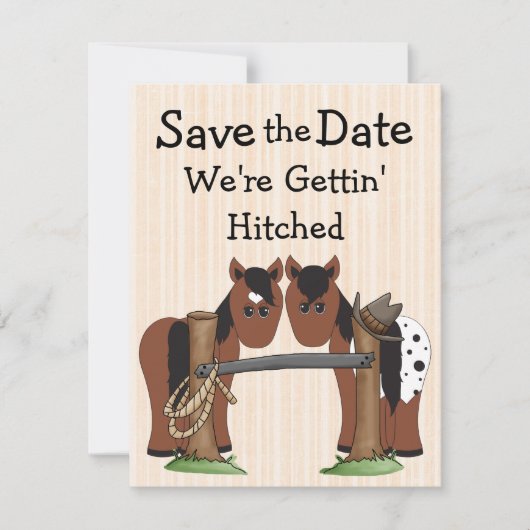 Süße Pferde Unsere Hochzeit Save The Date (Vorderseite)