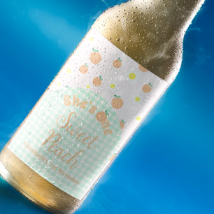 Süße Pfirsich 1. Geburtstag Bierflaschenetikett