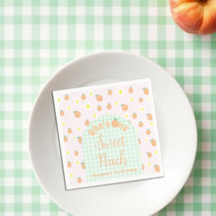 Süße Pfirsich 1. Geburtstag Serviette