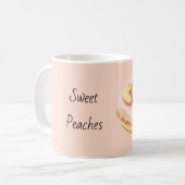 Süße Pfirsich-Donut Kaffeetasse (Vorderseite Links)