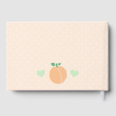 Süße Pfirsich-Elegante Babyparty Gästebuch (Rückseite)