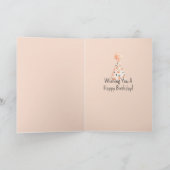 Süße Pfirsich-Geschenk Geburtstag   Karte (Innenseite)