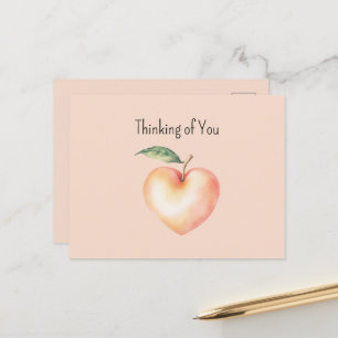 Süße Pfirsich-Herz-Frucht, in Gedanken an Dich Postkarte