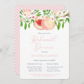 Süße Pfirsich Süd Hochzeit Probe Dinner Einladung (Vorne/Hinten)