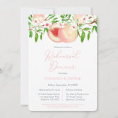 Süße Pfirsich Süd Hochzeit Probe Dinner Einladung (Vorderseite)