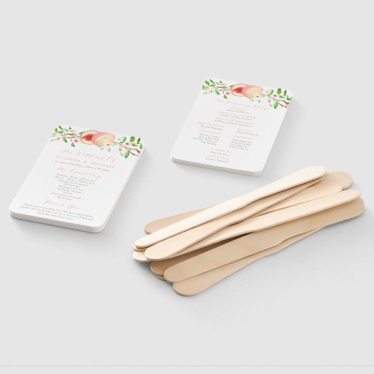Süße Pfirsiche Süd-Hochzeitsprogramm Fächer (Non-assembled)
