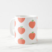Süße Pfirsichfarbene Frucht Muster Kaffeetasse (Vorderseite Links)
