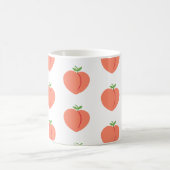 Süße Pfirsichfarbene Frucht Muster Kaffeetasse (Mittel)