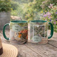 Süße Pflanzenlady persönliches Gartenerinnerungsfo