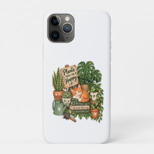 Süße Pflanzenliebhaber-Katze – Pflanzen machen mic Case-Mate iPhone Hülle
