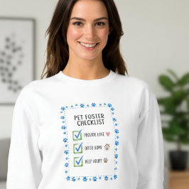Süße Pflegfamilien-Geburtstags-Rettungs-Checkliste Sweatshirt