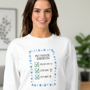 Süße Pflegfamilien-Geburtstags-Rettungs-Checkliste Sweatshirt