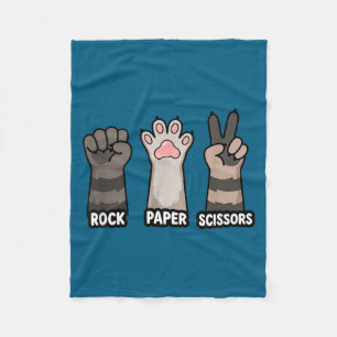 Süße Pfote Waschbär Schere, Stein, Papier Fleecedecke