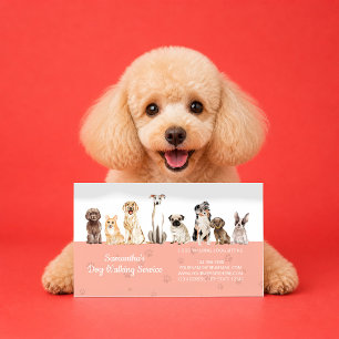 Süße Pfoten Aquarell Hunde Visitenkarte