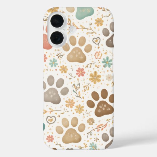 Süße Pfotenabdrücke Case-Mate iPhone Hülle (Rückseite)