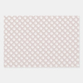 Süße Pfotenabdrücke Hund Knochen Benutzerdefiniert Geschenkpapier Set (Vorderseite 3)