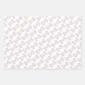 Süße Pfotenabdrücke Hund Knochen Benutzerdefiniert Geschenkpapier Set (Vorderseite)