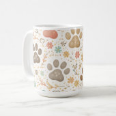 Süße Pfotenabdrücke Kaffeetasse (Vorderseite Links)
