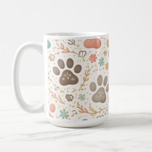 Süße Pfotenabdrücke Kaffeetasse (Links)